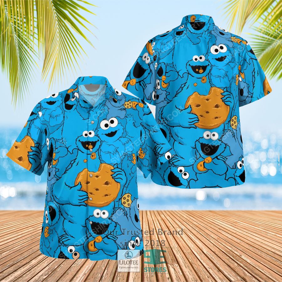The Muppet Cookie Monster Muppets Casual Hawaiian Shirt 3