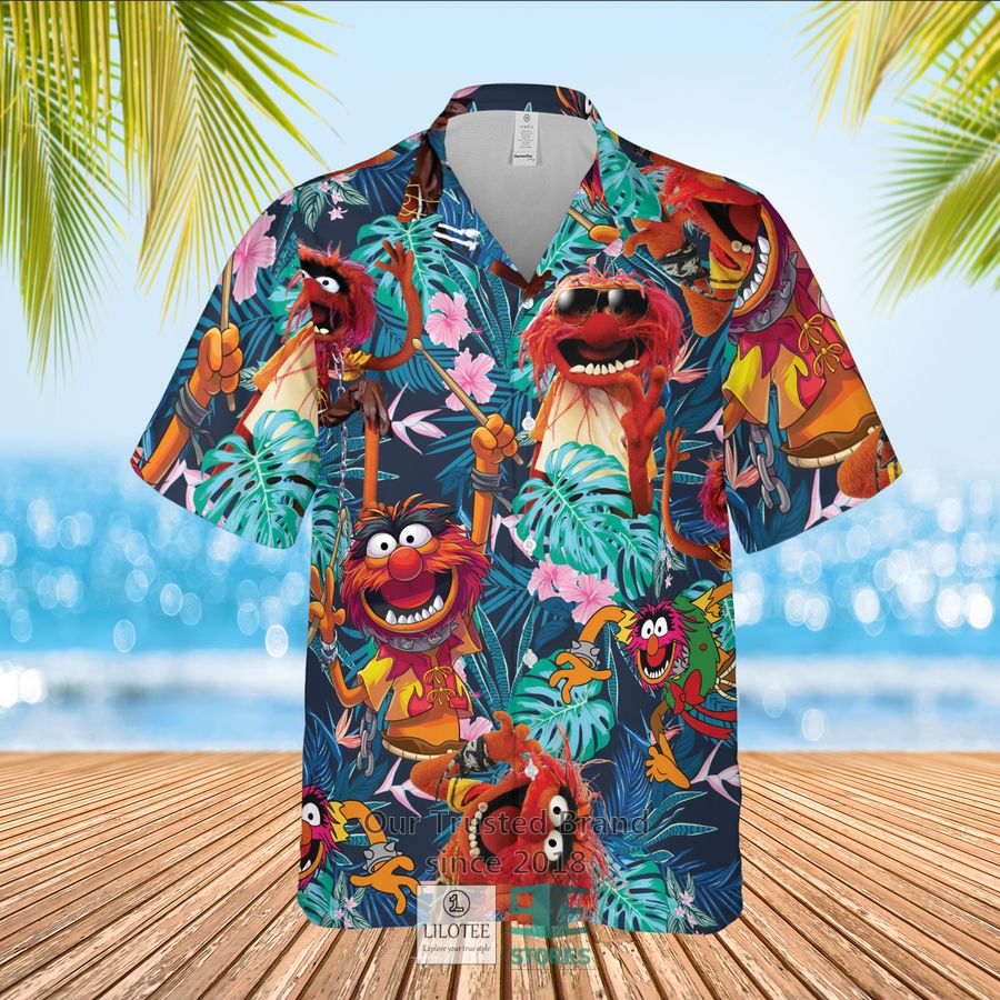 The Muppet Show Animal Blue Red Tropical Hawaiian Shirt 2