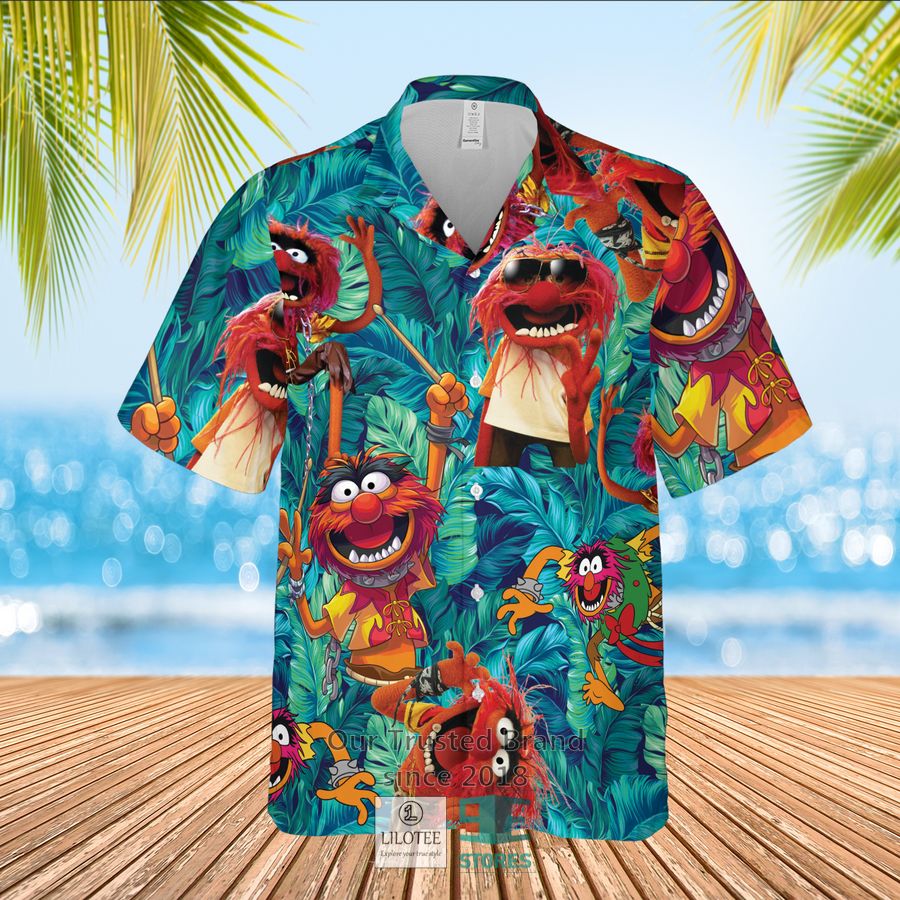 The Muppet Show Animal Tropical Blue Leaf Hawaiian Shirt 3