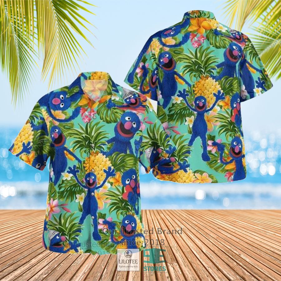 The Muppets Grover Pineapple Hawaiian Shirt 3