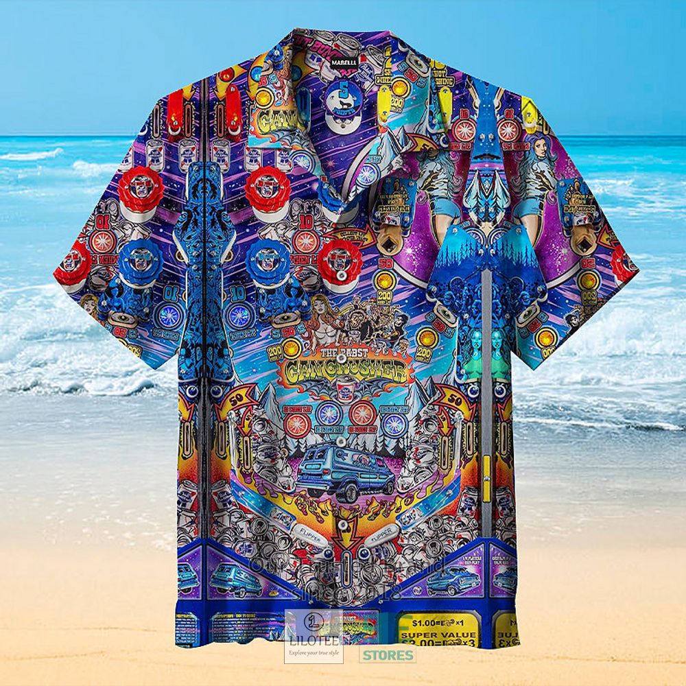 The Pabst Can Crusher Pinball Machine Pinball Hawaiian Shirt 1