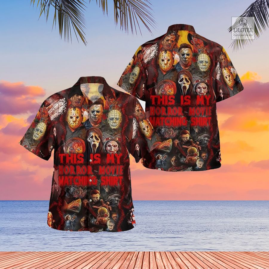This is my horror movie watching shirt Casual Hawaiian Shirt 3