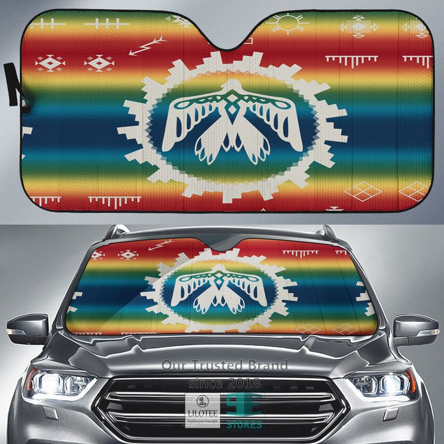 Thunderbird Native American LGBT Car Sun Shades 3