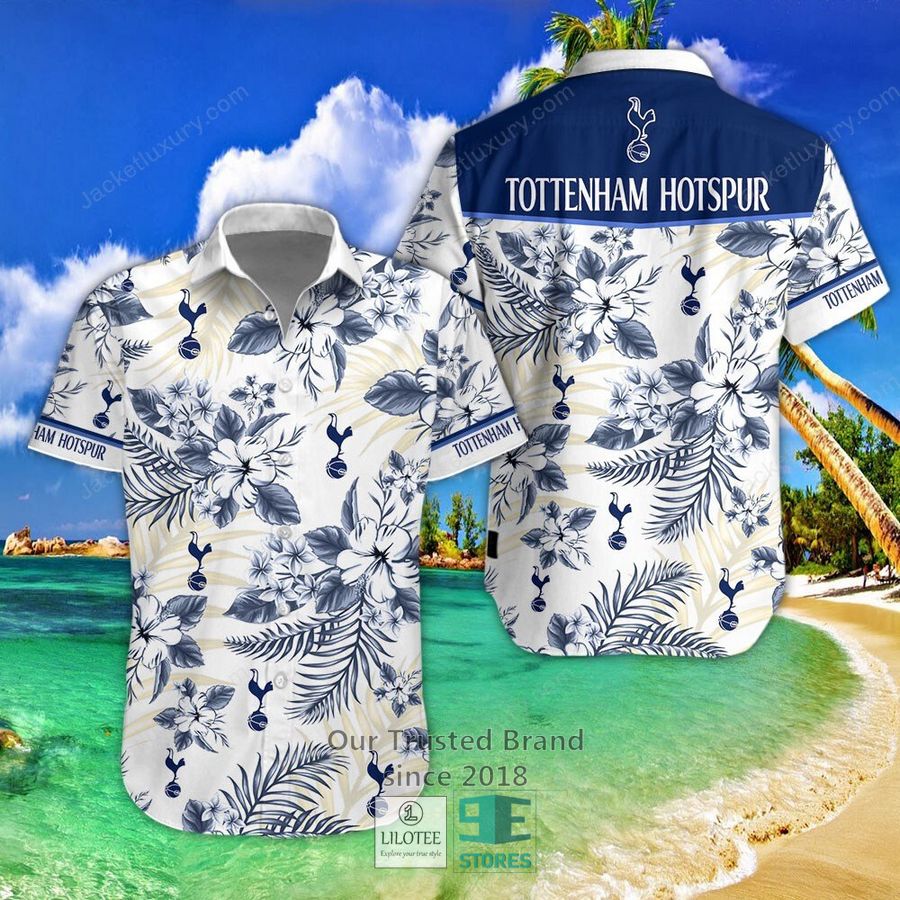 Tottenham Hotspur F.C Hibiscus Hawaiian Shirt, Short 5