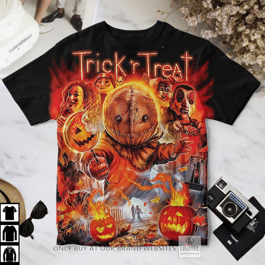 Trick 'r Treat fire pumpkin T-Shirt 2