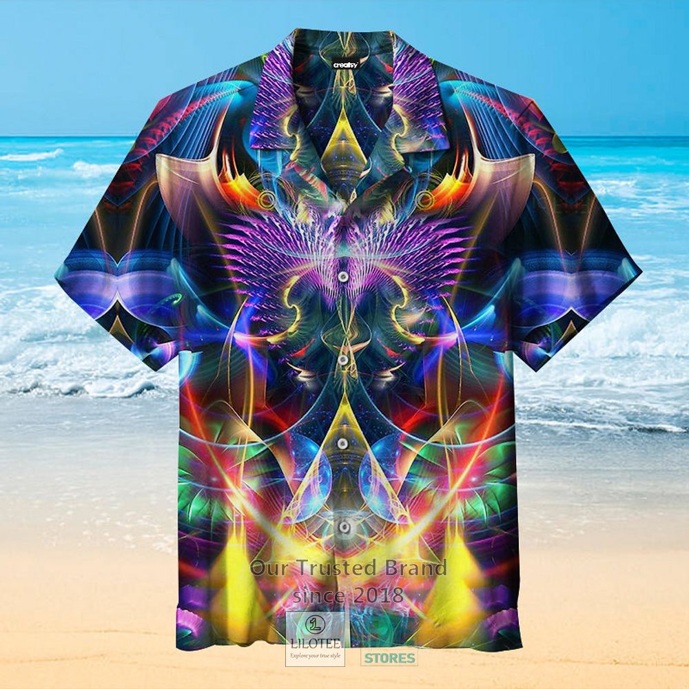 Trippy Color Pattern Hawaiian Shirt 5