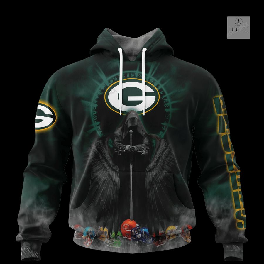 Personalized Green Bay Packers Dark Angel 3D Zip Hoodie, Shirt 17
