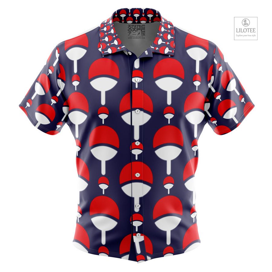Uchiha Clan Crest Naruto Shippuden Short Sleeve Hawaiian Shirt 8
