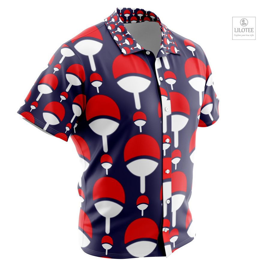 Uchiha Clan Crest Naruto Shippuden Short Sleeve Hawaiian Shirt 6