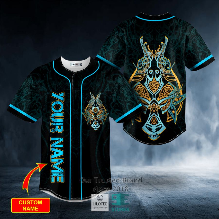 Ulfhednar King Viking Blue Tattoo Custom Baseball Jersey 9