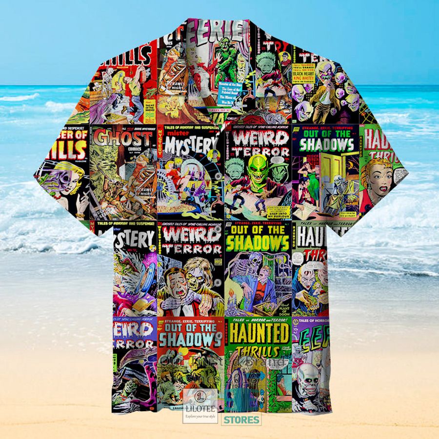 Vintage Horror Comic Book Covers Hawaiian Shirt 5