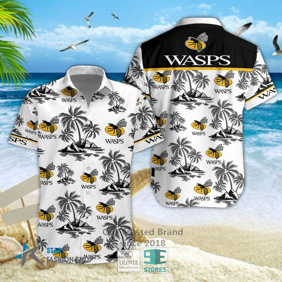 Wasps RFC Hawaiian Shirt, Short 4