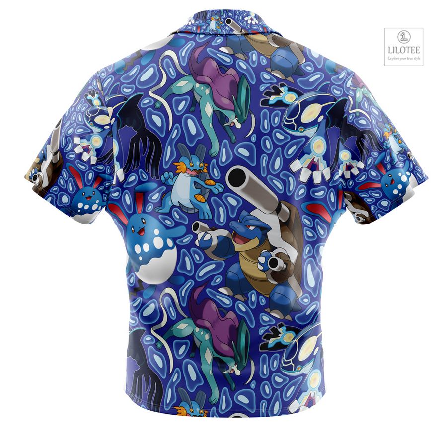 Water Type Pokemon Short Sleeve Hawaiian Shirt 12