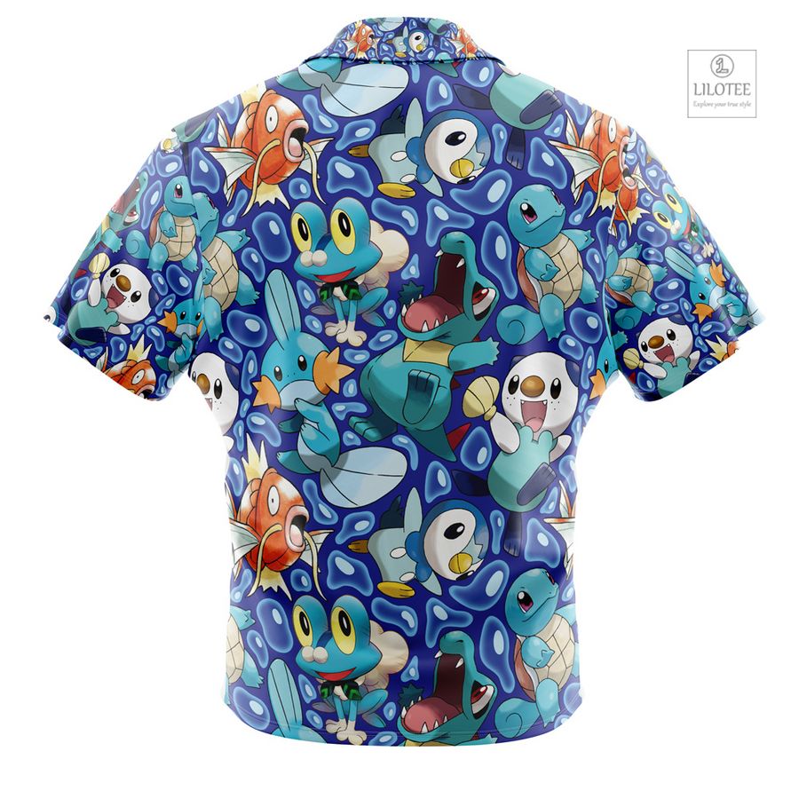 Water Type Starters Pokemon Short Sleeve Hawaiian Shirt 5