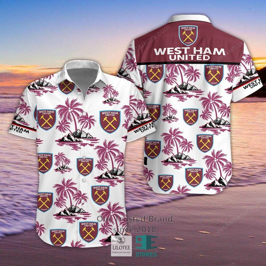 West Ham United F.C Hawaiian Shirt, Short 3