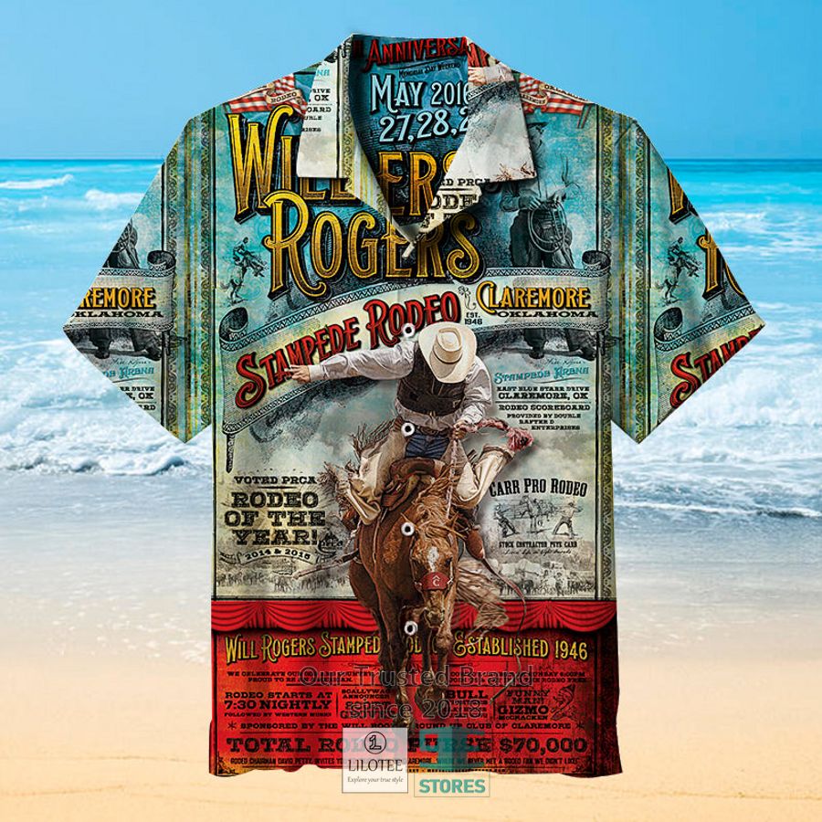 Will Rogers Stampede Rodeo Casual Hawaiian Shirt 2