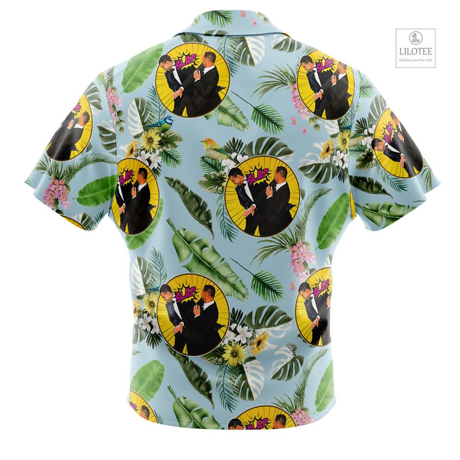 Will Smith Slap Meme Short Sleeve Hawaiian Shirt 3