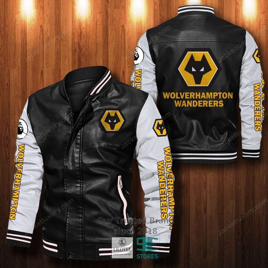 Wolverhampton Wanderers F.C Bomber Leather Jacket 13