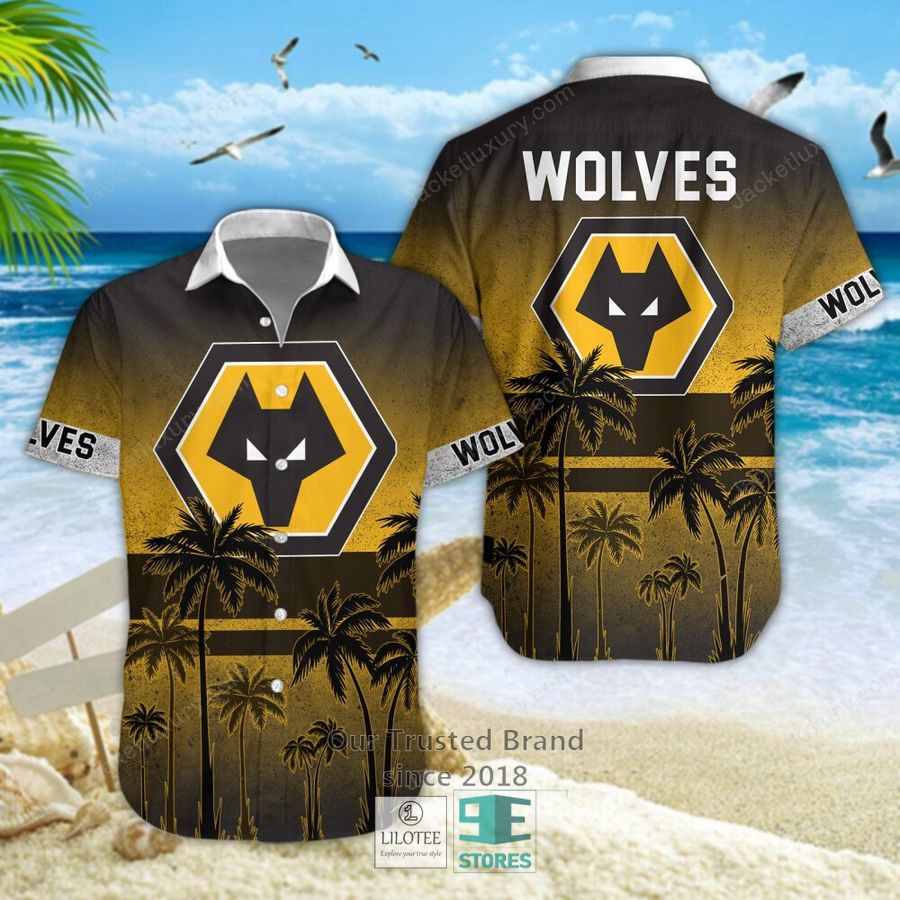 Wolverhampton Wanderers F.C Coconut Hawaiian Shirt, Short 21