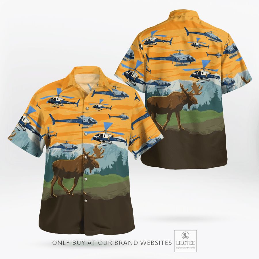 Alaska Police Helicopter Hawaiian Shirt 17