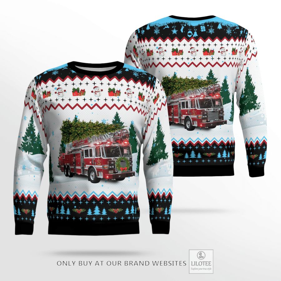 Arlington County Fire Department Christmas 3D Sweater 25