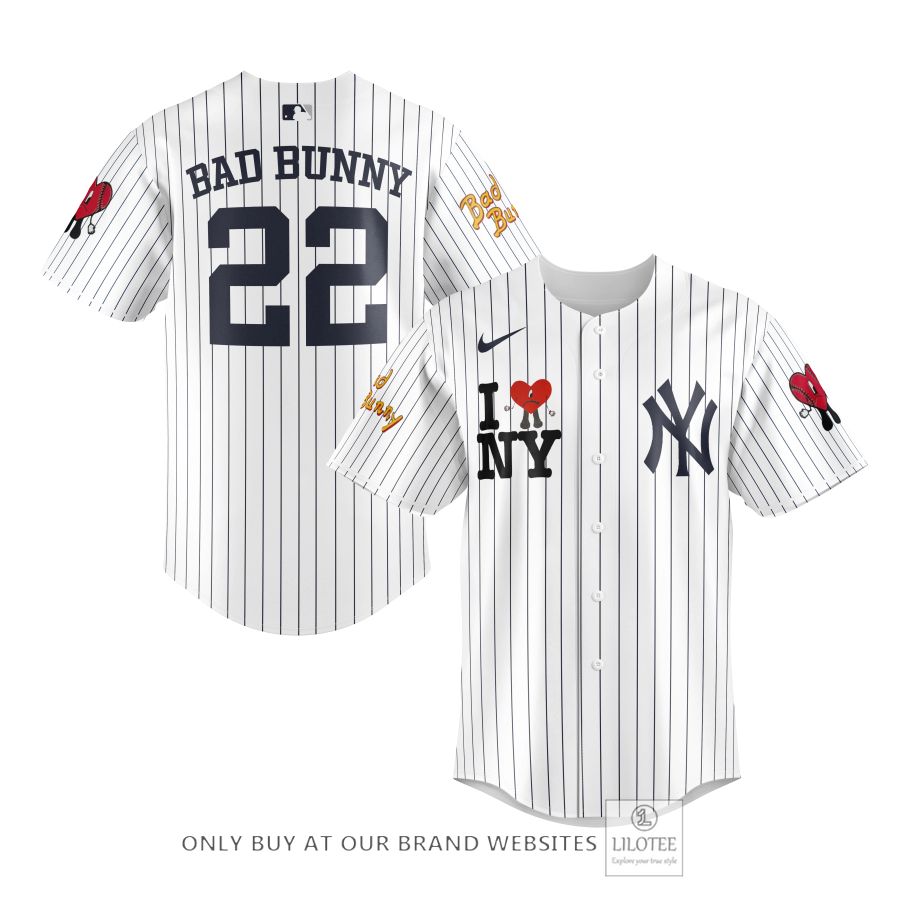 Bad Bunny New York Yankees Baseball Jersey 3