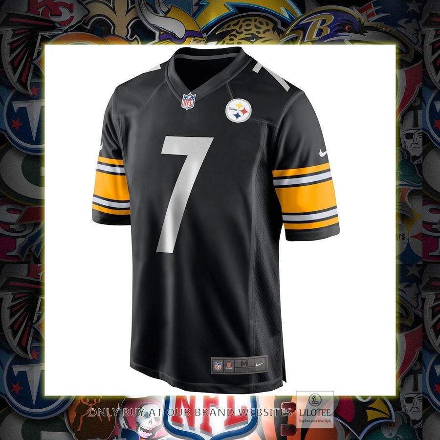 Alternative view of Ben Roethlisberger Pittsburgh Steelers Nike Team Black Football Jersey