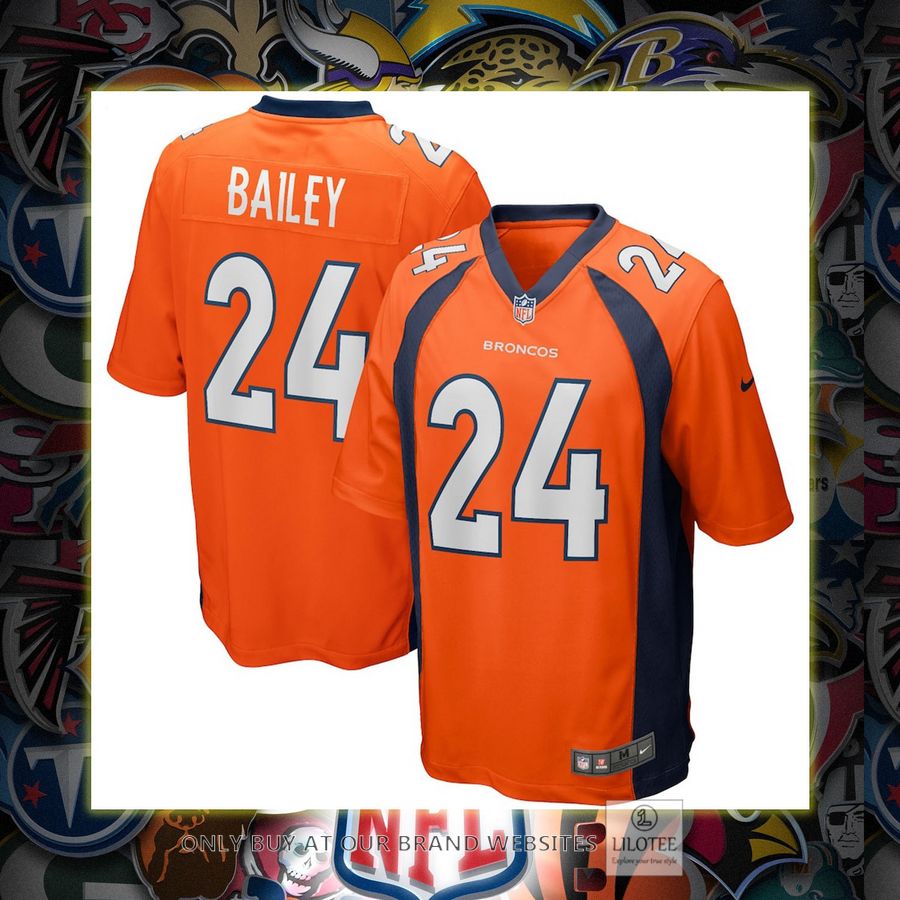 Champ Bailey Denver Broncos Nike Game Retired Player Orange Football Jersey 6