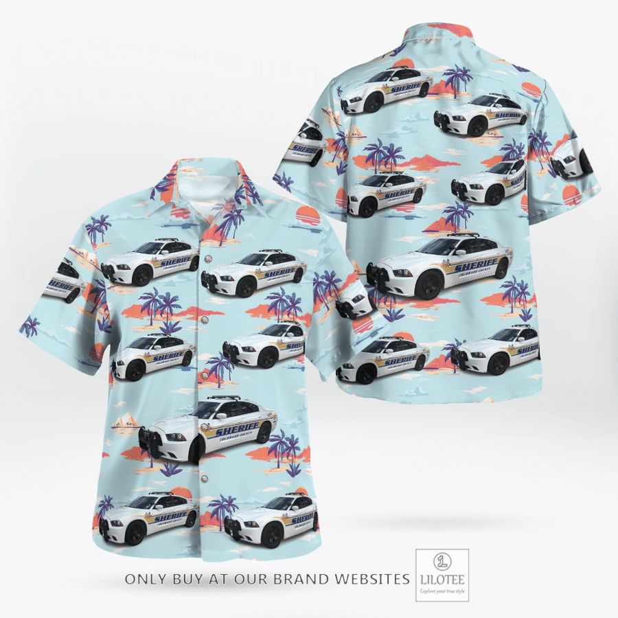 Alternative view of Colorado County Sheriff's Office Dodge Charger Texas Hawaiian Shirt