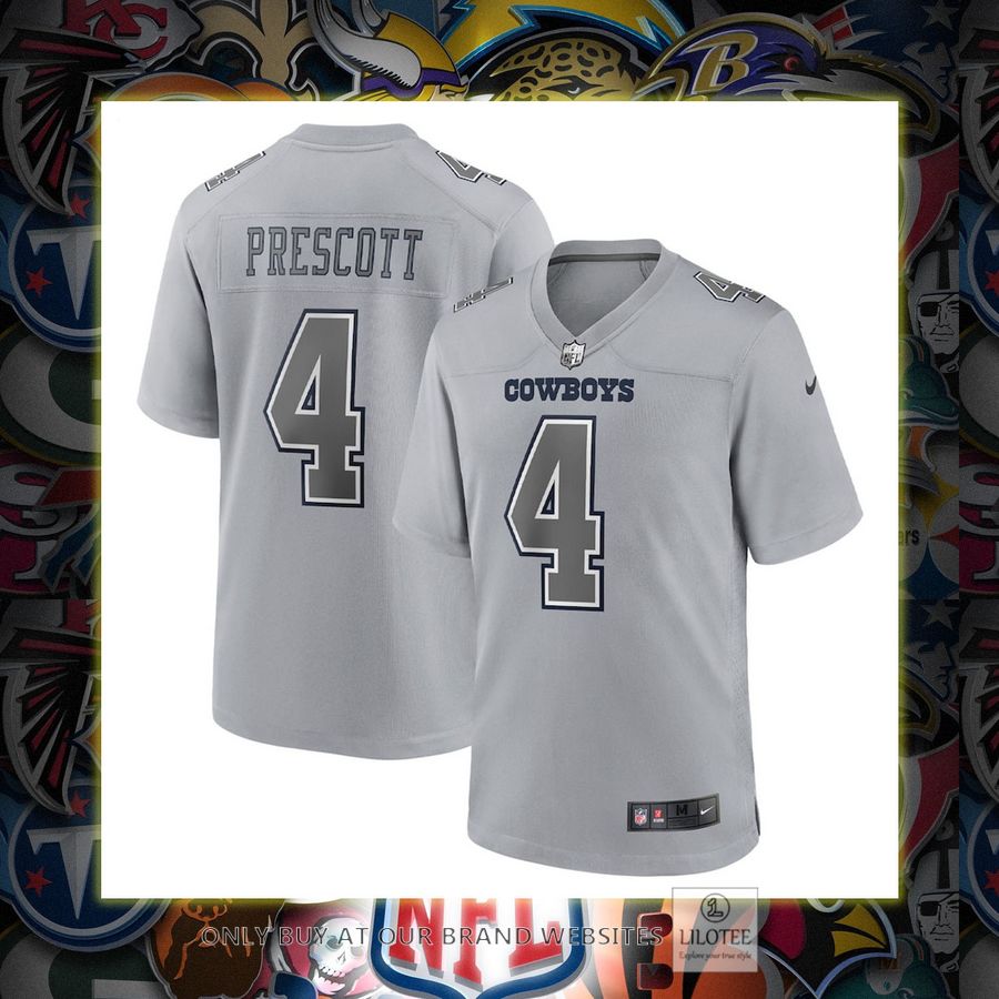 Dak Prescott Dallas Cowboys Nike Atmosphere Fashion Game Gray Football Jersey 7