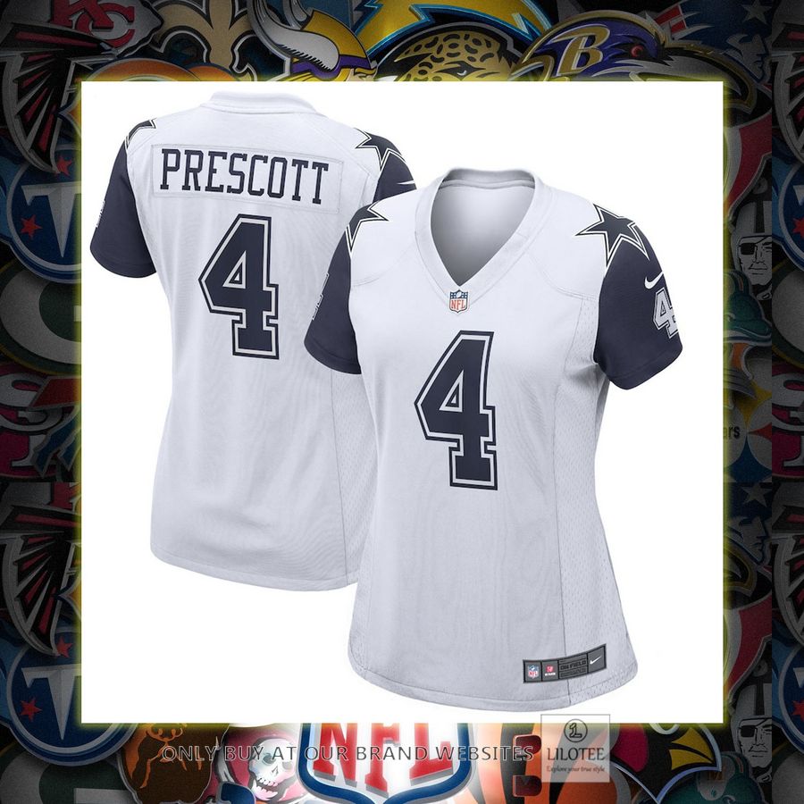 Dak Prescott Dallas Cowboys Nike Womens Alternate Game White Football Jersey 6