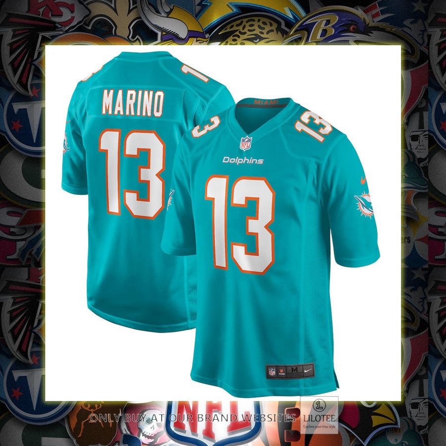 Dan Marino Miami Dolphins Nike Game Retired Player Aqua Football Jersey 7