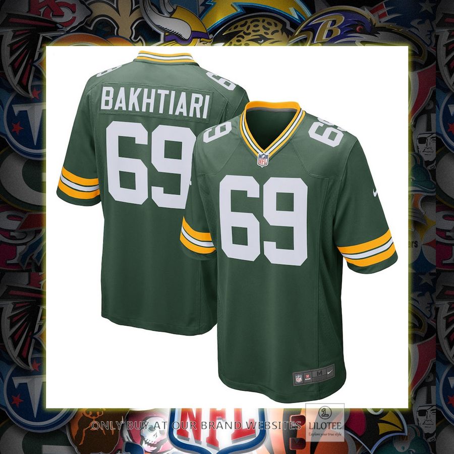 David Bakhtiari Green Bay Packers Nike Game Player Green Football Jersey 6
