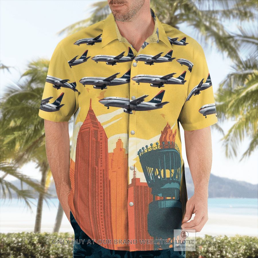 Delta Express Boeing 737-232 Hawaiian Shirt 6 Delta Express Boeing 737-232 Hawaiian Shirt - Image 6