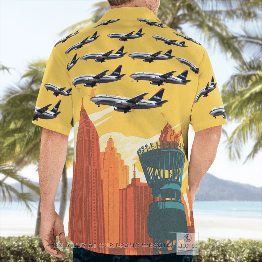 Delta Express Boeing 737-232 Hawaiian Shirt 8 Delta Express Boeing 737-232 Hawaiian Shirt - Image 8