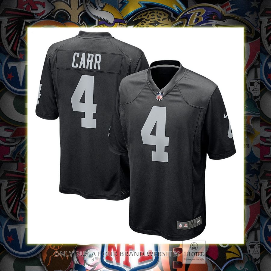 Derek Carr Las Vegas Raiders Nike Black Football Jersey 6