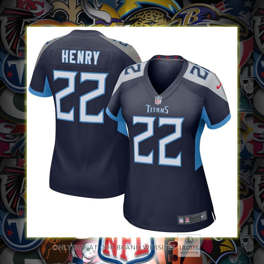 Derrick Henry Tennessee Titans Nike Women's Navy Football Jersey 2