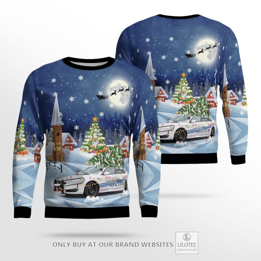 Detroit Police Department Car Christmas 3D Sweater 24