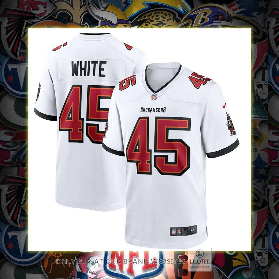 Devin White Tampa Bay Buccaneers Nike Game White Football Jersey 6