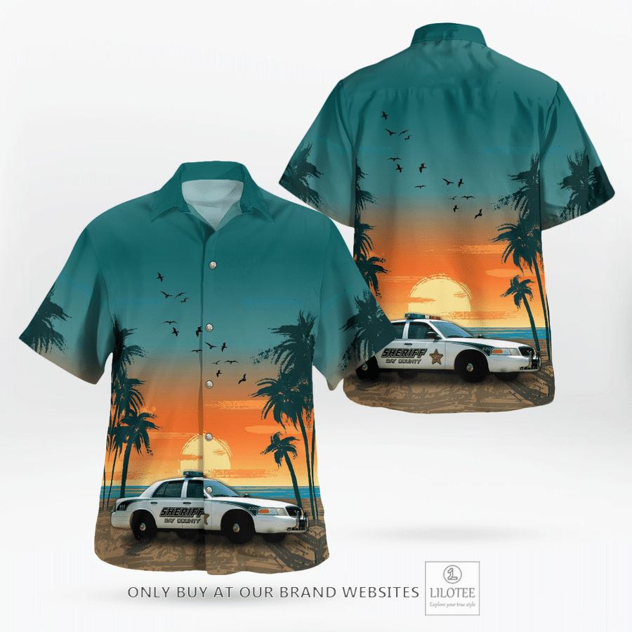 Florida, Bay County Sheriff's Office Car Hawaiian Shirt 16