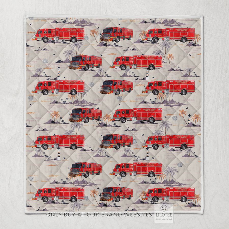 Florida Escambia County Fire Rescue St.3 Quilt Blanket 25
