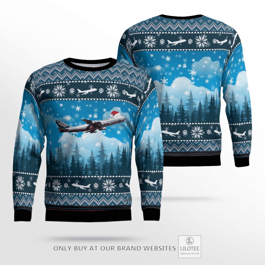 Flying Tiger Line Boeing 747-132 SF Christmas 3D Sweater 25