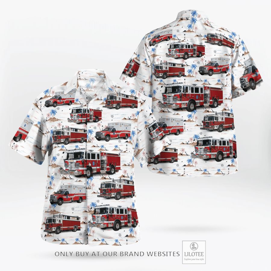 Gambrills, Maryland, Arundel Volunteer Fire Department Hawaiian Shirt 17