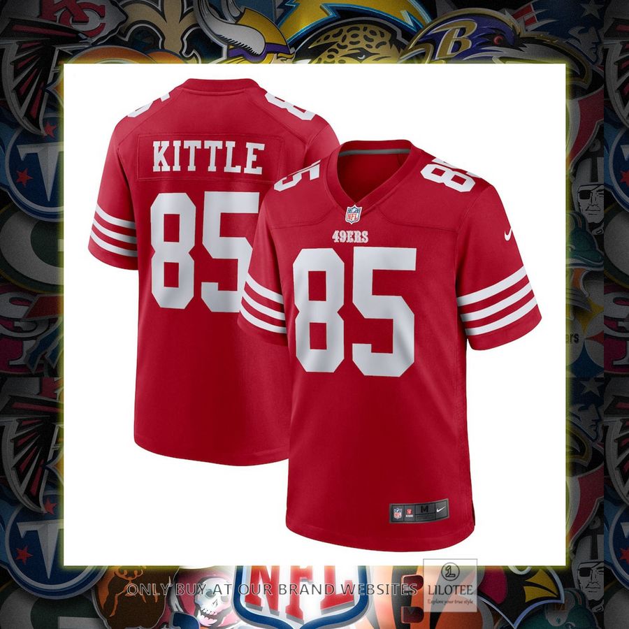 George Kittle San Francisco 49ers Nike Scarlet Football Jersey 3
