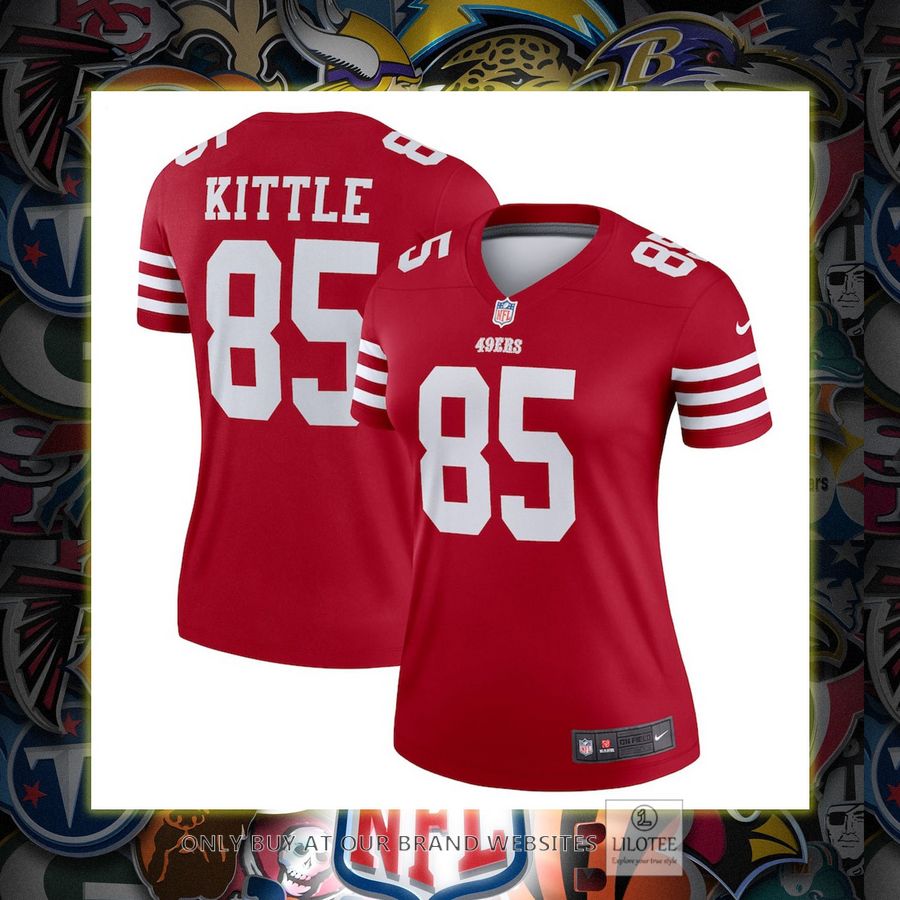 George Kittle San Francisco 49ers Nike Women's Legend Scarlet Football Jersey 3