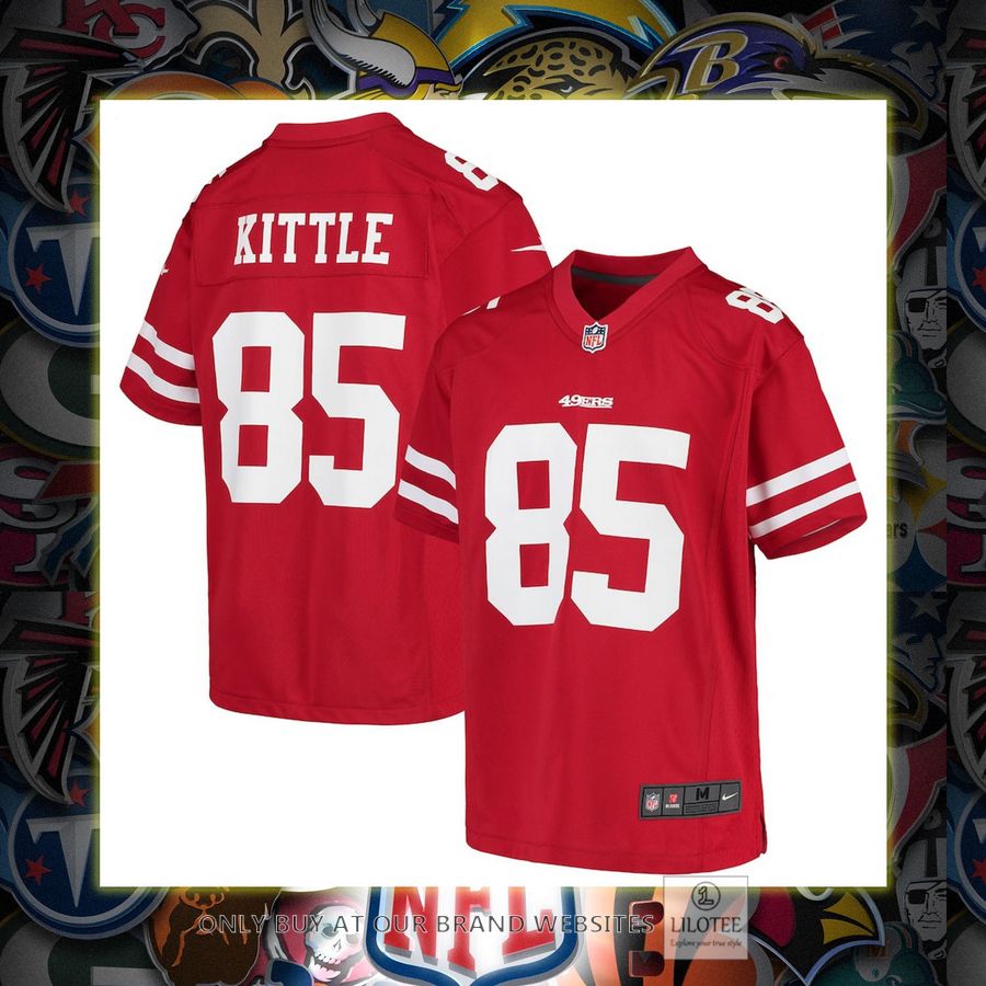 George Kittle San Francisco 49ers Nike Youth Scarlet Football Jersey 7