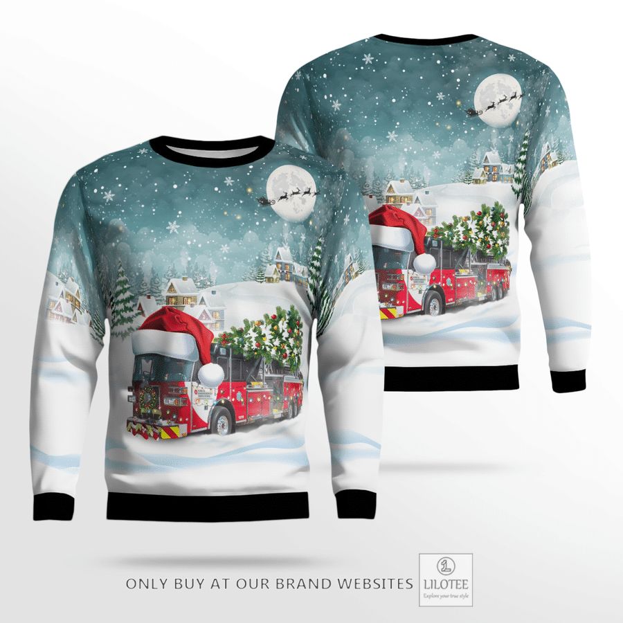 Georgia Gwinnett County Fire And Emergency Services Christmas 3D Sweater 24