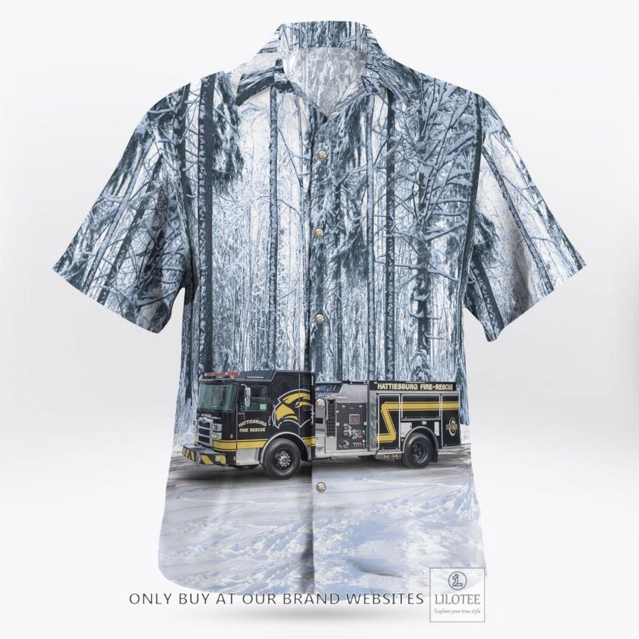 Alternative view of Hattiesburg Mississippi Hattiesburg Fire Department Hawaiian Shirt