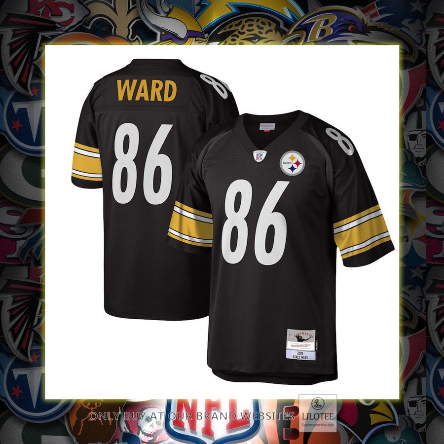 Hines Ward Pittsburgh Steelers Mitchell And Ness Legacy Replica Black Football Jersey 7