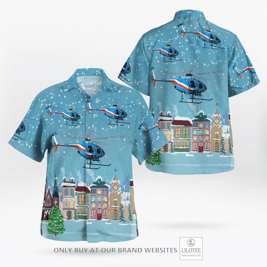 Houston Police MD-500E 369E Christmas Hawaiian Shirt 16